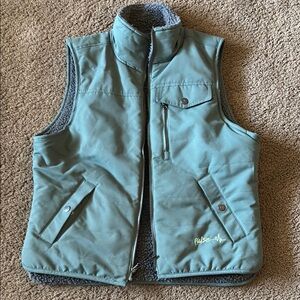 Teal Sleeveless Vest with Sherpa Lining